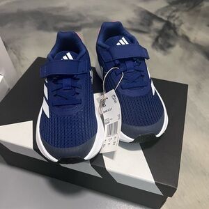 Adidas Kids' Royal Blue Sneakers with White Stripes